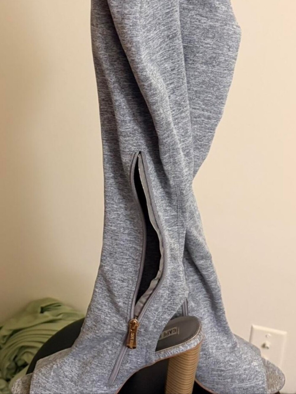 Cape Robbin Cario Thigh High Peep-Toe Boots